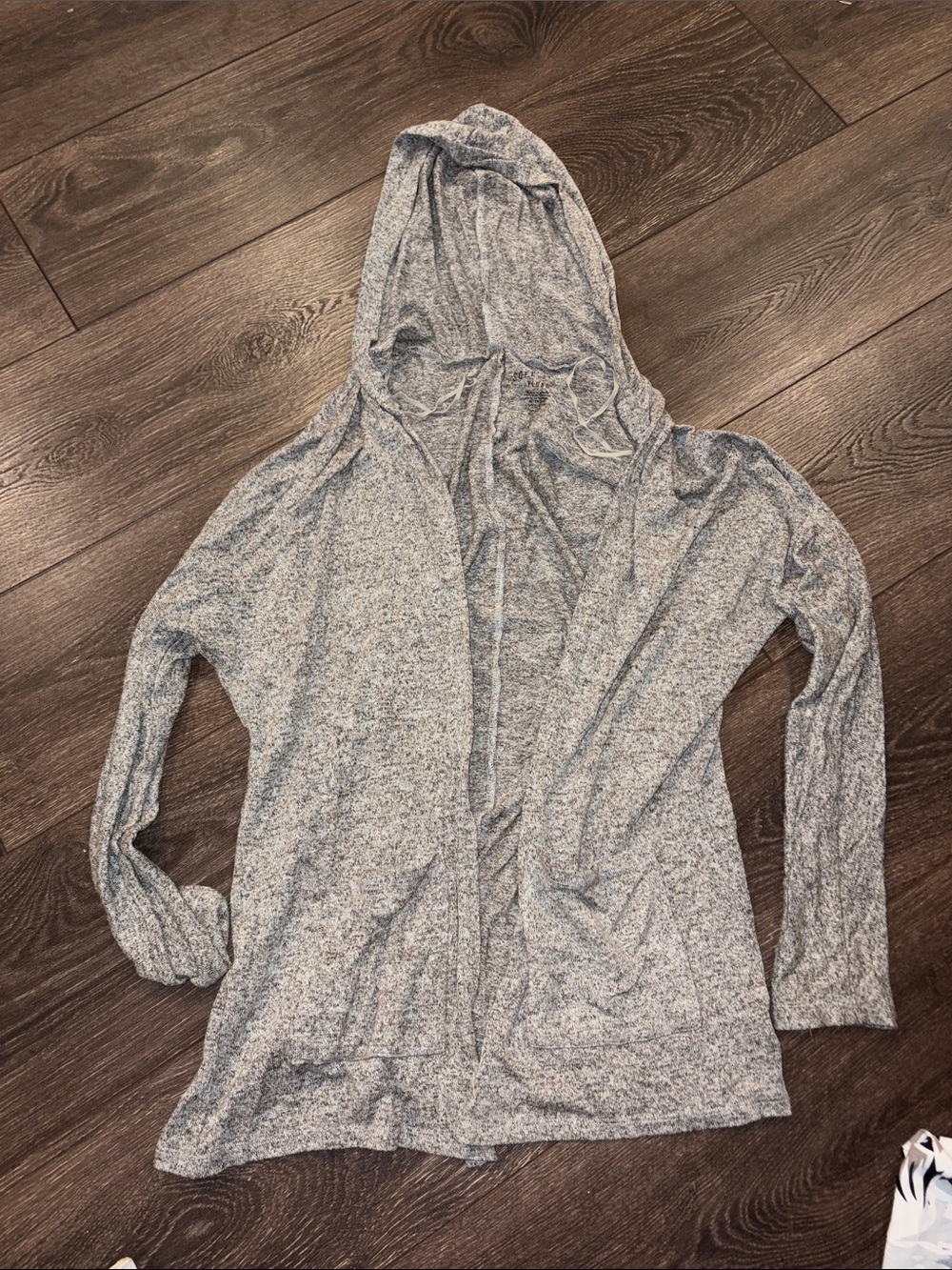 American Eagle Outfitters Heather Gray Hooded Cardigan